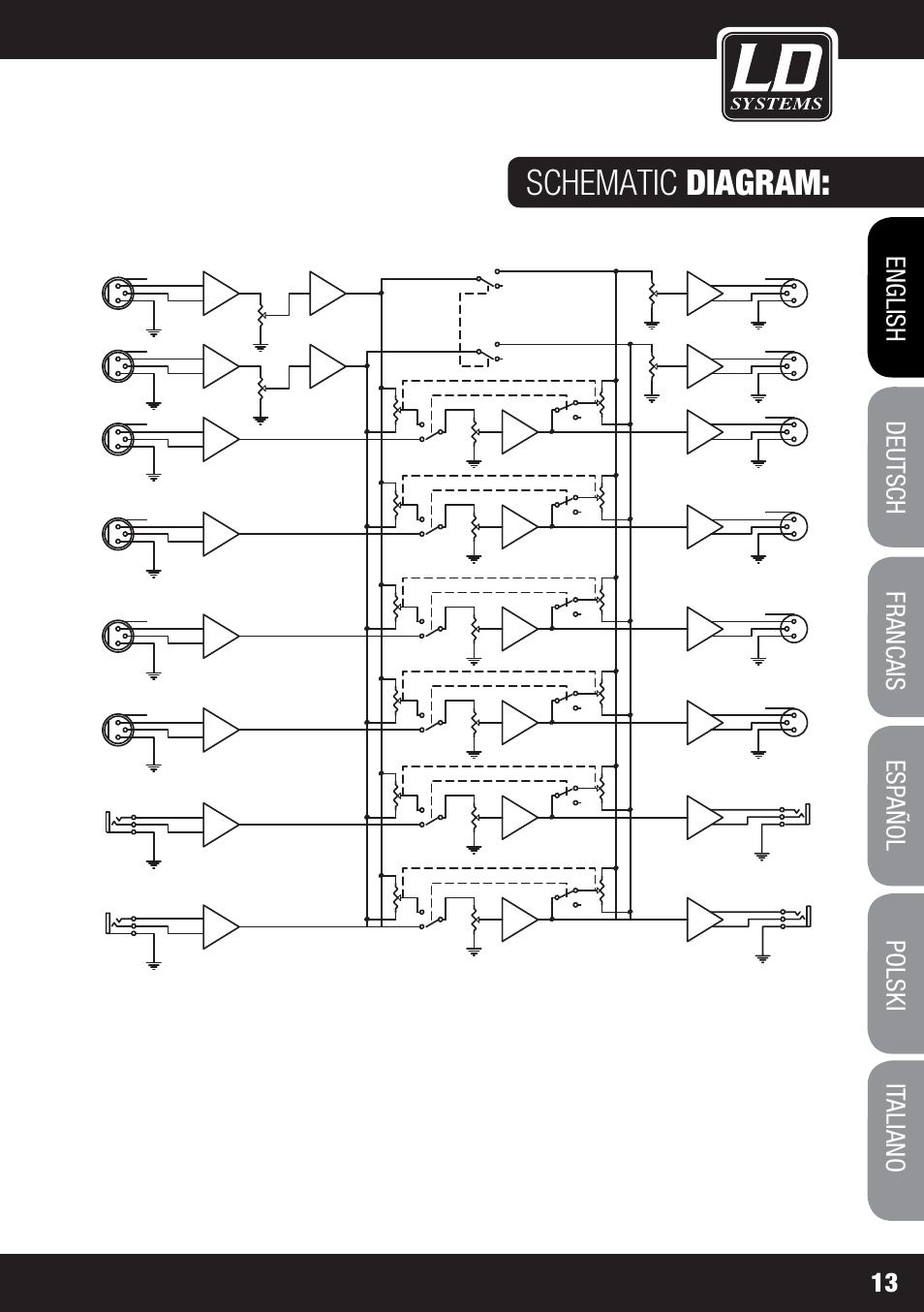 Schematic diagram | LD Systems MS 828 User Manual | Page 13 / 112