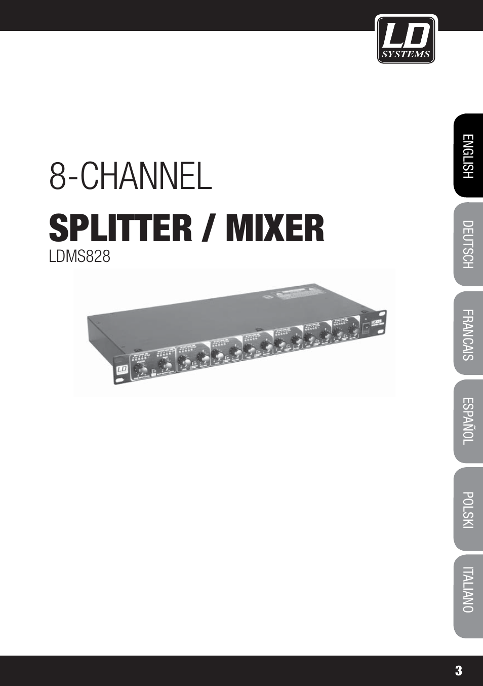 Channel splitter / mixer | LD Systems MS 828 User Manual | Page 3 / 112