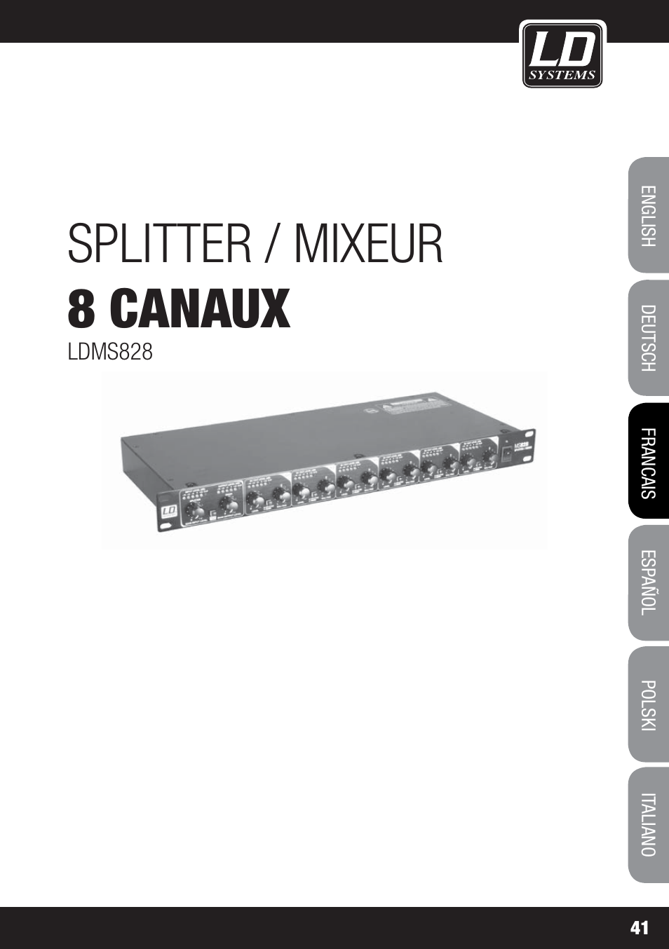 Splitter / mixeur 8 canaux | LD Systems MS 828 User Manual | Page 41 / 112