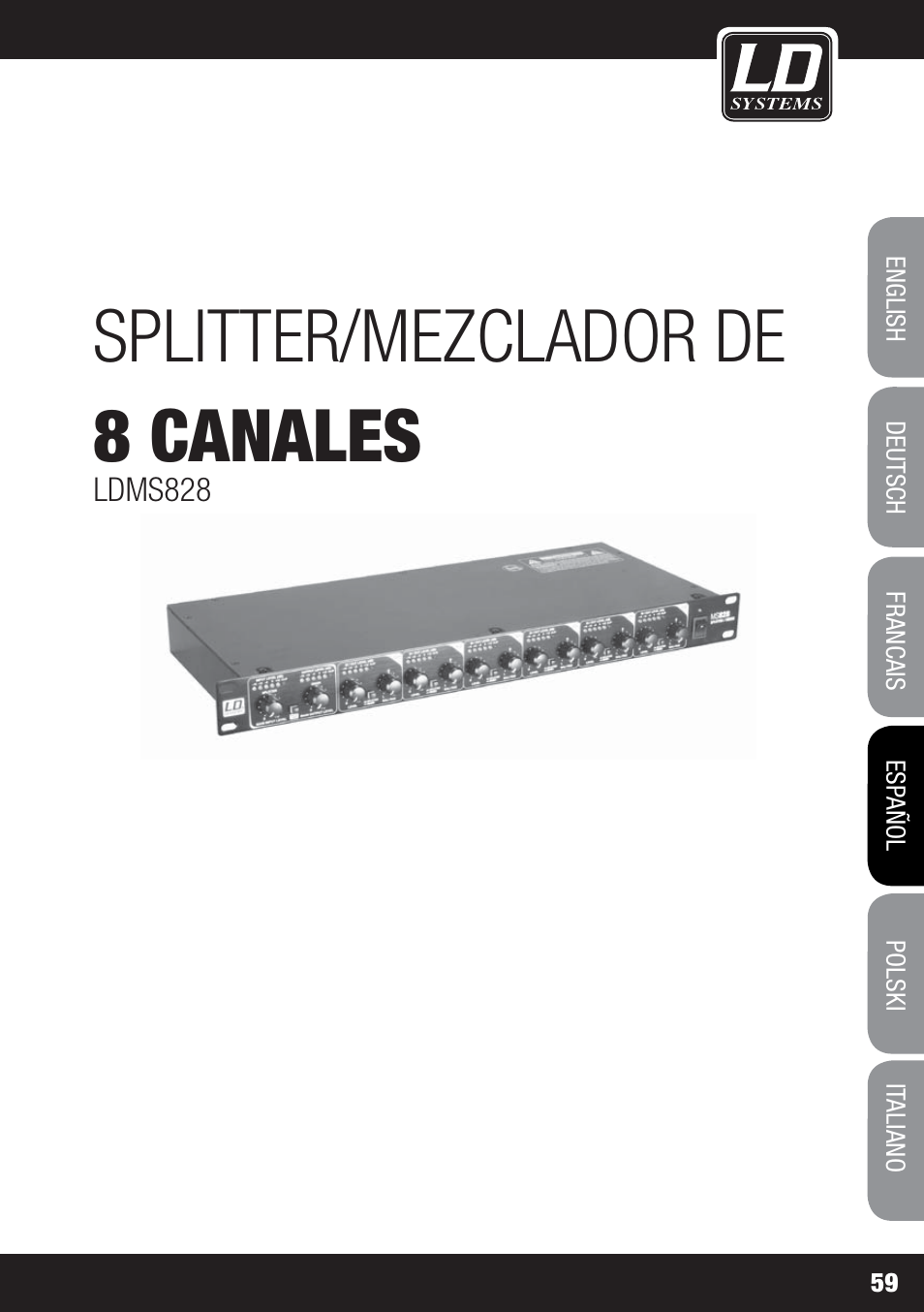 Splitter/mezclador de 8 canales | LD Systems MS 828 User Manual | Page 59 / 112