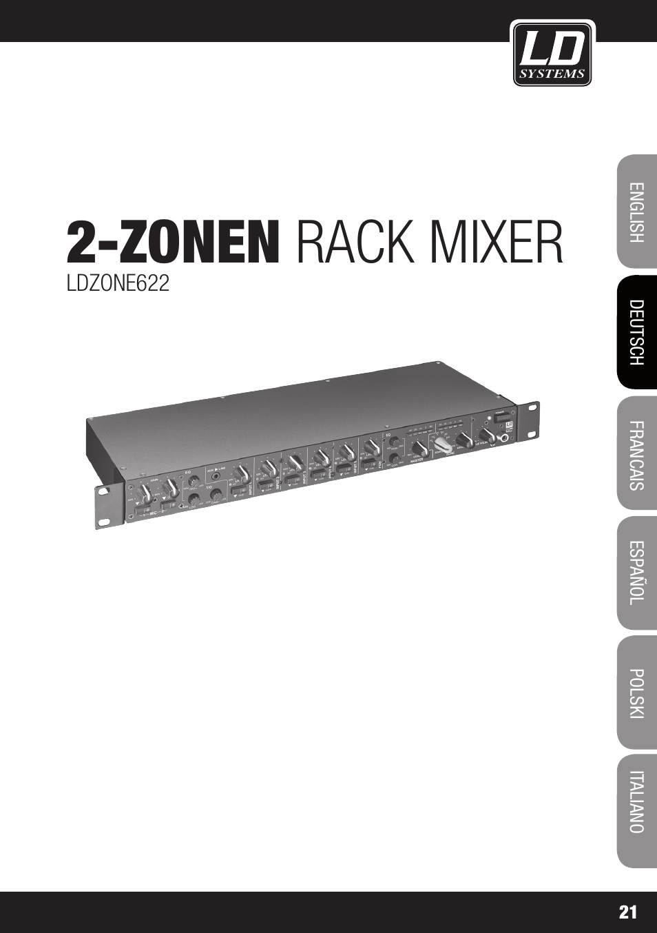 Zonen rack mixer | LD Systems ZONE 622 User Manual | Page 21 / 112