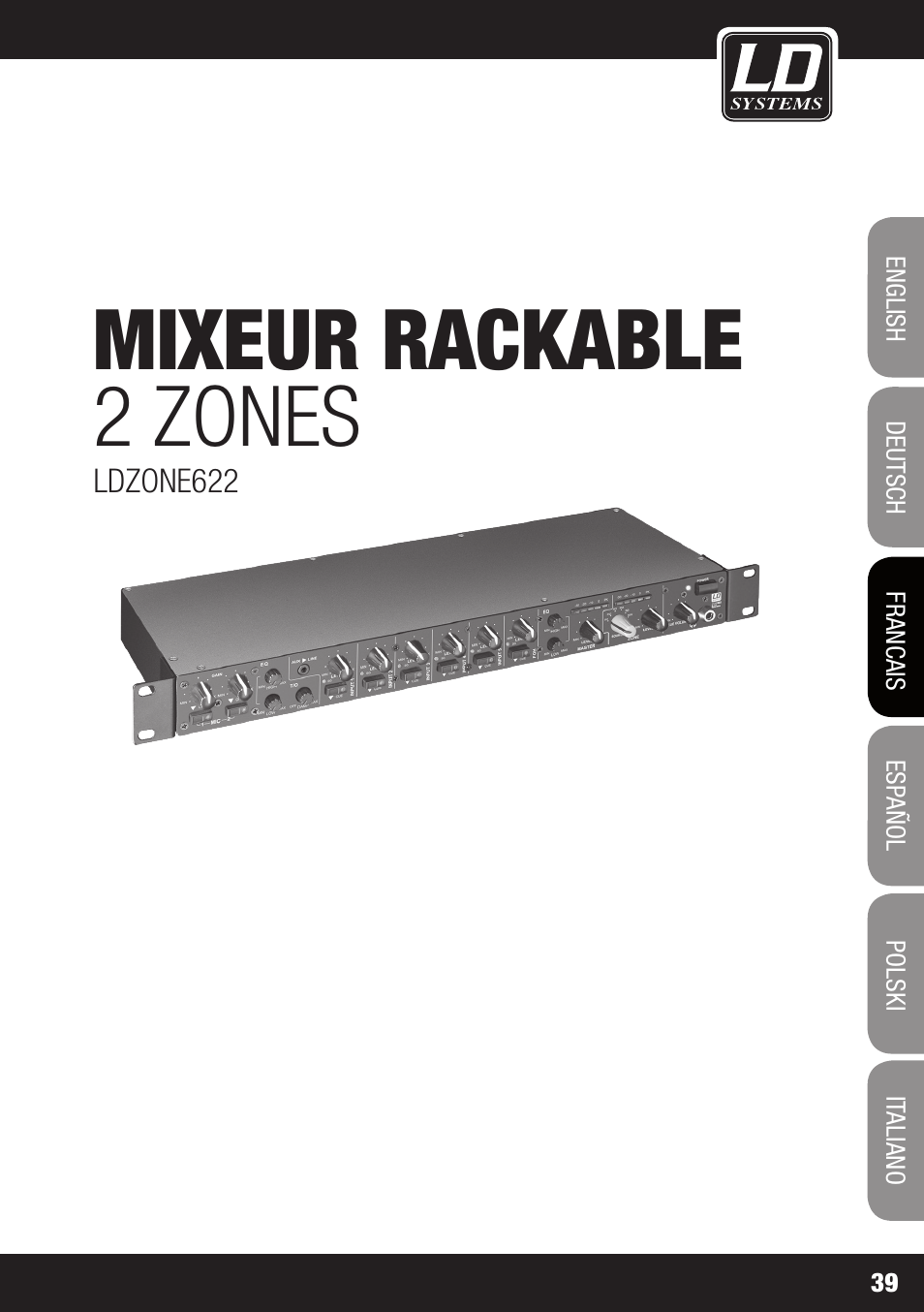 Mixeur rackable 2 zones | LD Systems ZONE 622 User Manual | Page 39 / 112