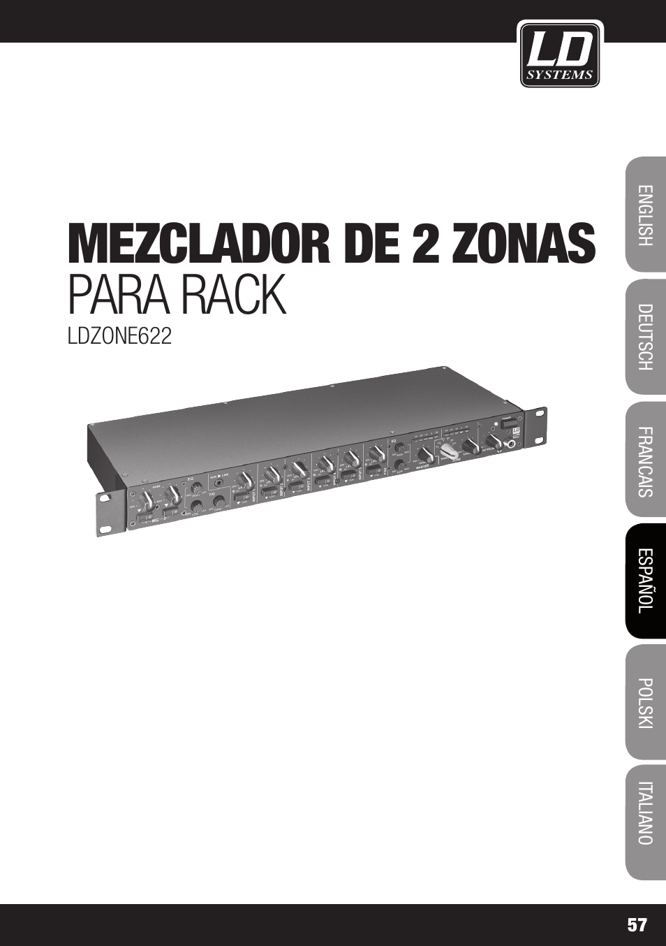 Mezclador de 2 zonas para rack | LD Systems ZONE 622 User Manual | Page 57 / 112