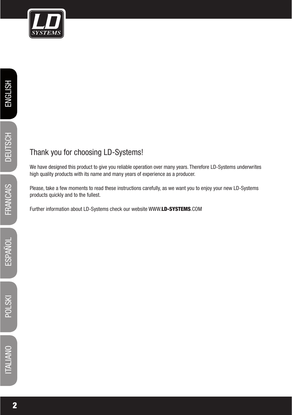 LD Systems LAX 6 D User Manual | Page 2 / 110