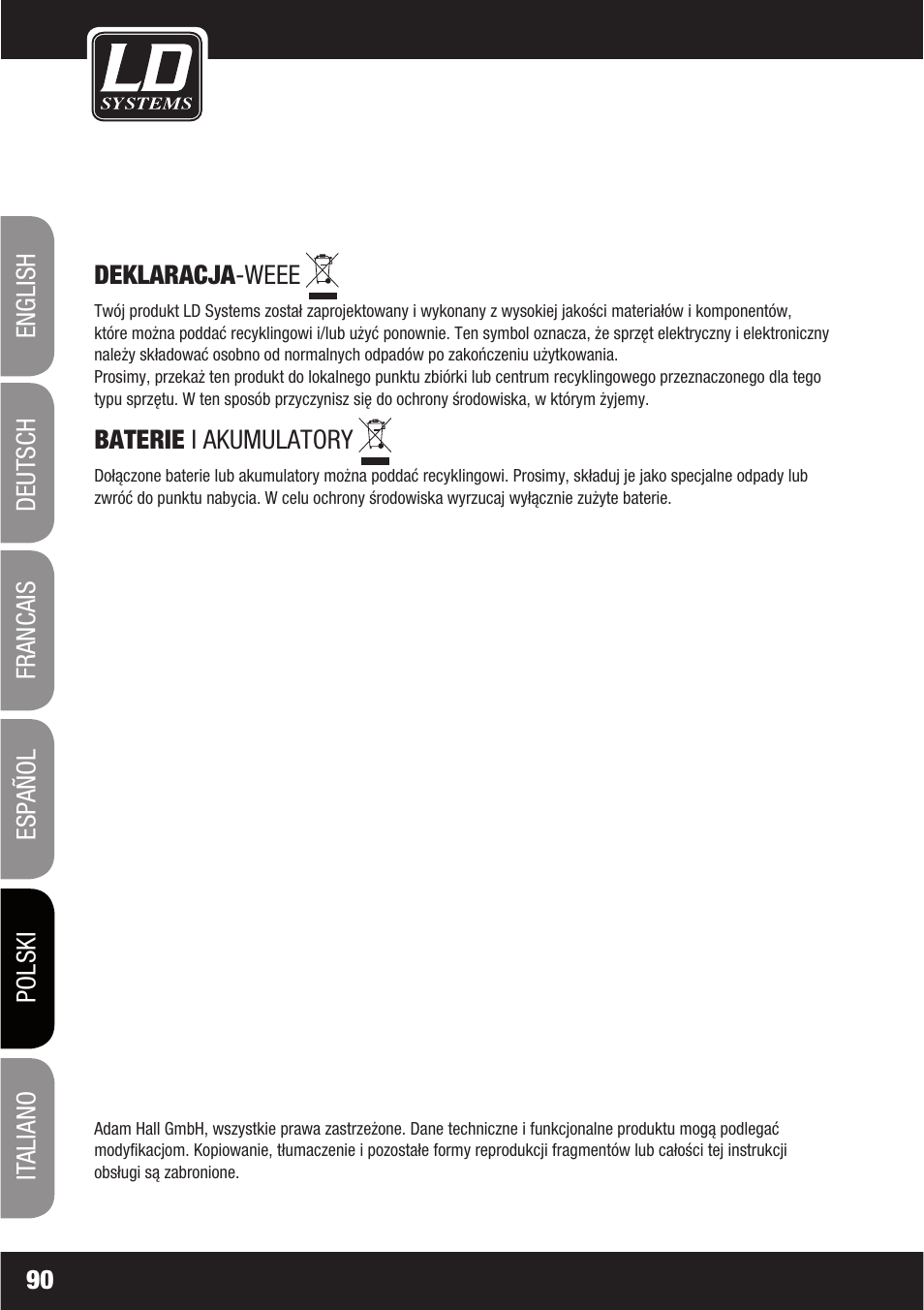 LD Systems LAX 6 D User Manual | Page 90 / 110