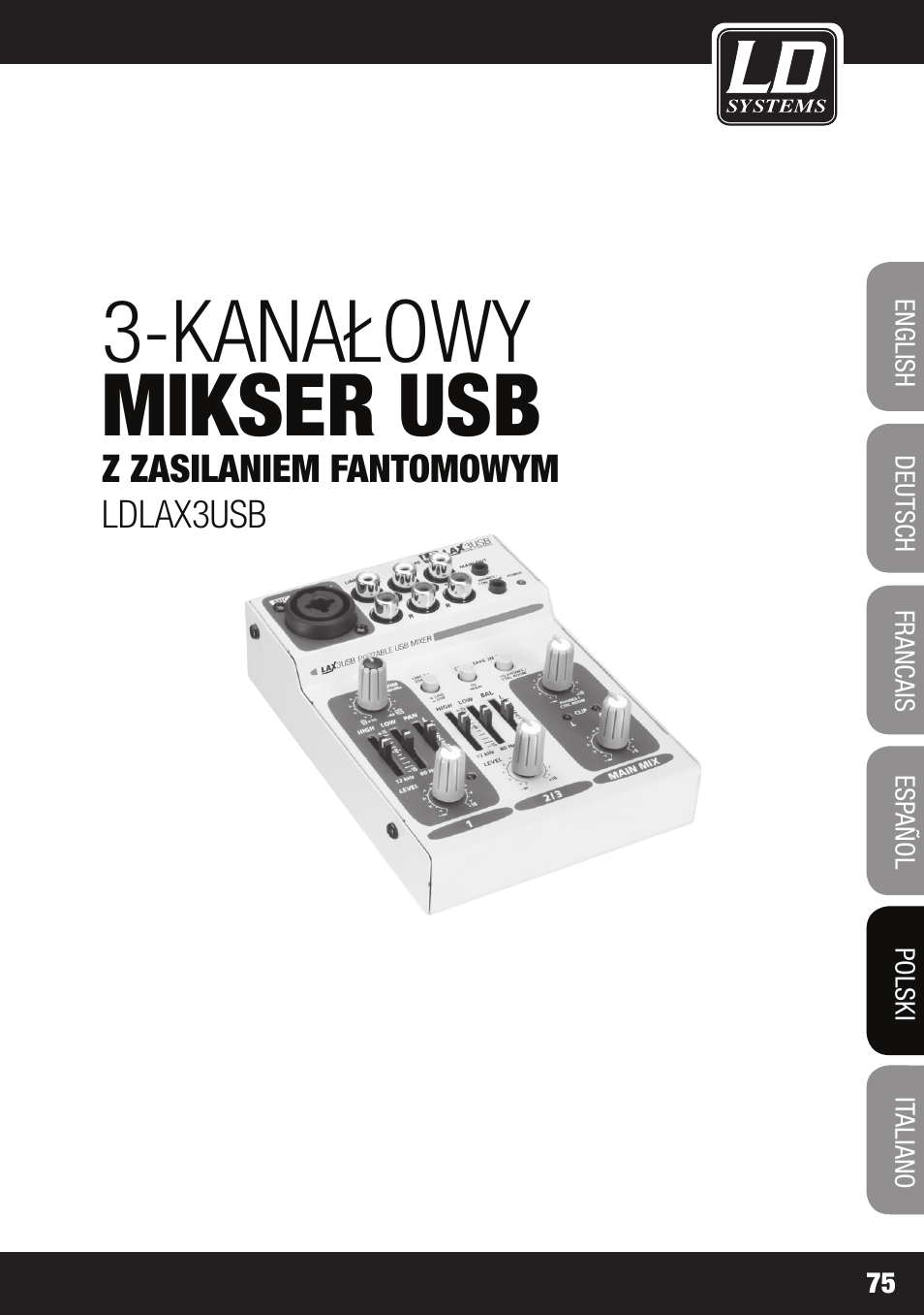 Kanałowy mikser usb | LD Systems LAX 3 USB User Manual | Page 75 / 112