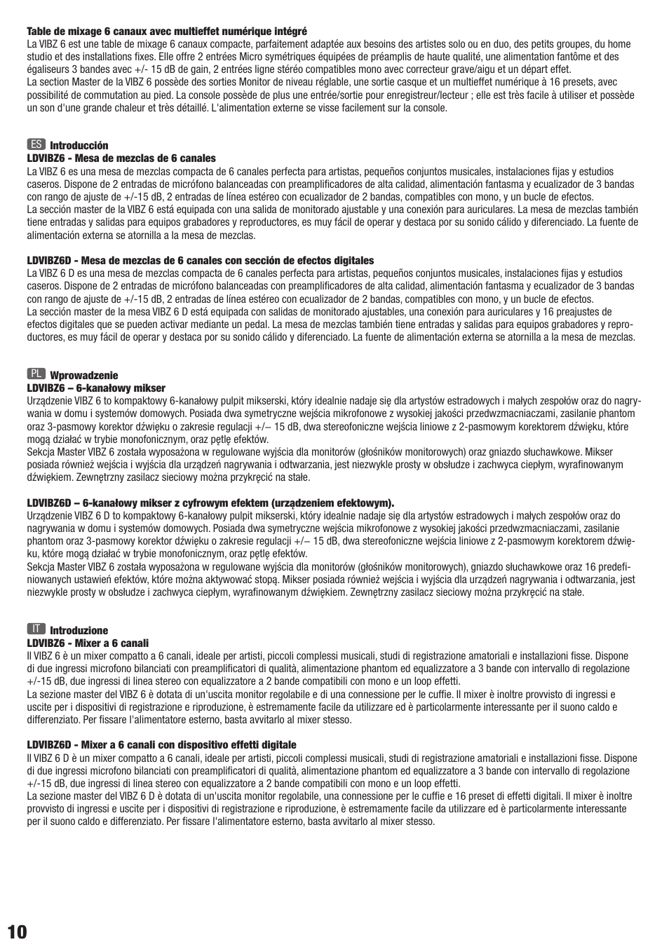 LD Systems VIBZ 6 D User Manual | Page 10 / 38