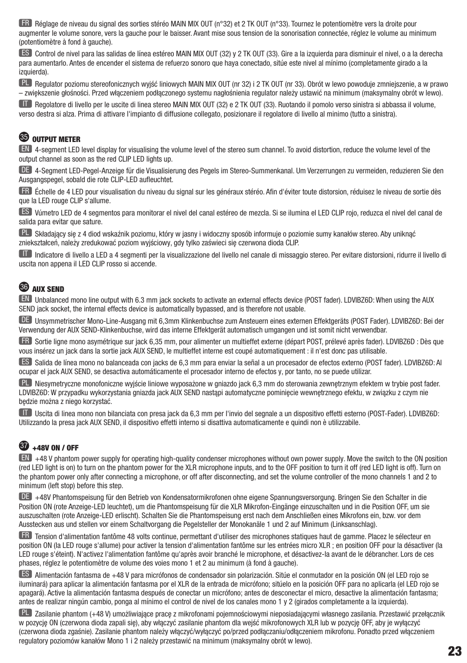 LD Systems VIBZ 6 D User Manual | Page 23 / 38
