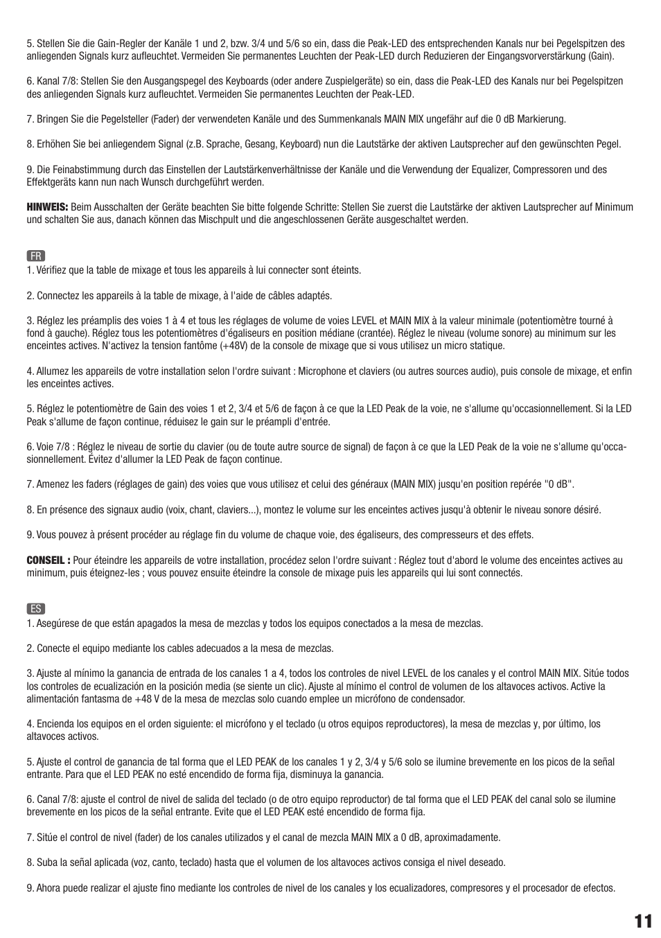 LD Systems VIBZ 8 DC User Manual | Page 11 / 40