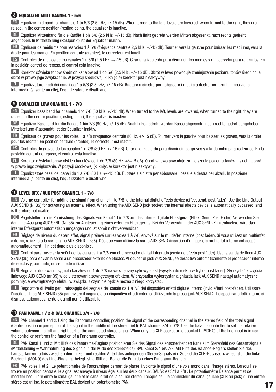 LD Systems VIBZ 8 DC User Manual | Page 17 / 40