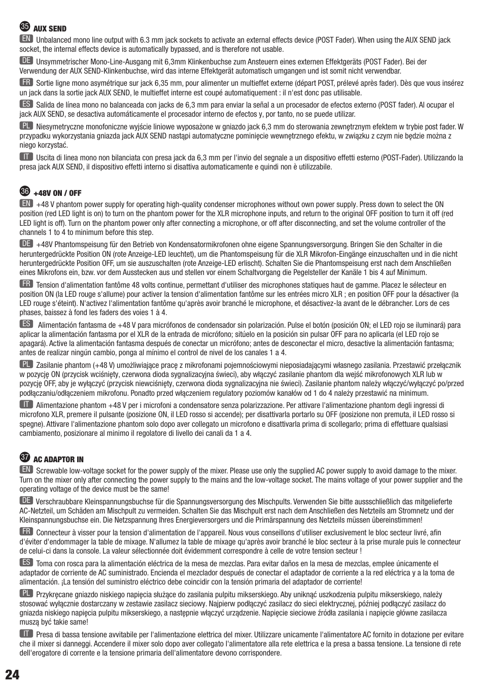 LD Systems VIBZ 8 DC User Manual | Page 24 / 40