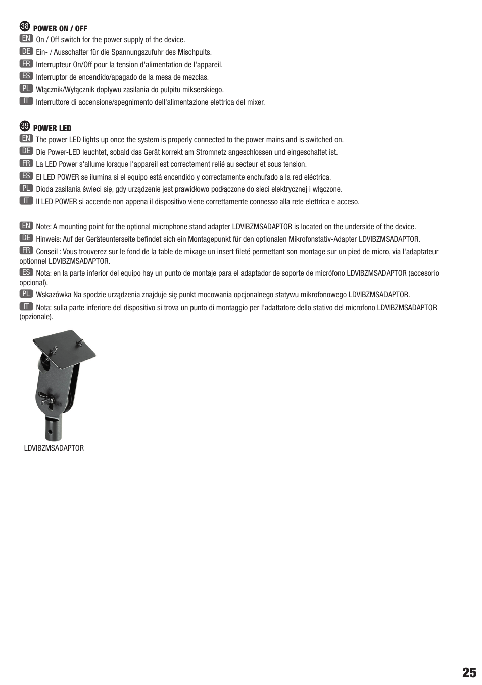 LD Systems VIBZ 8 DC User Manual | Page 25 / 40