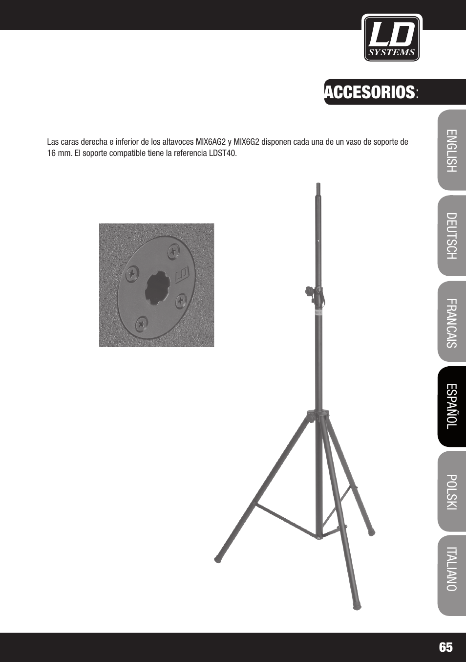 Accesorios | LD Systems STINGER MIX 6 A G2 User Manual | Page 65 / 112