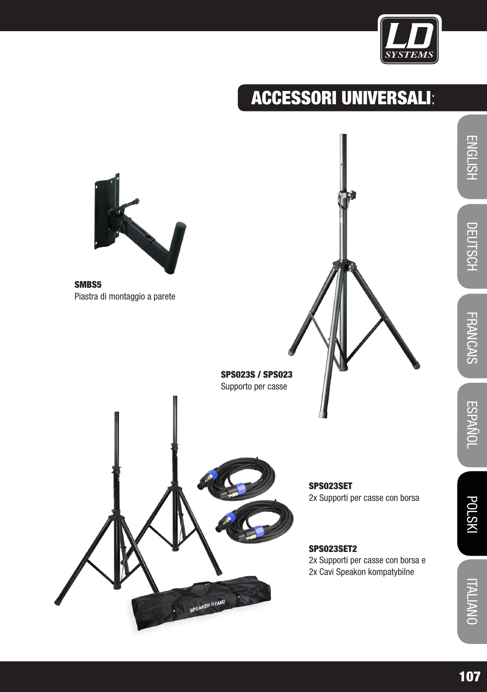 Accessori universali | LD Systems STINGER 12 A G2 User Manual | Page 107 / 134