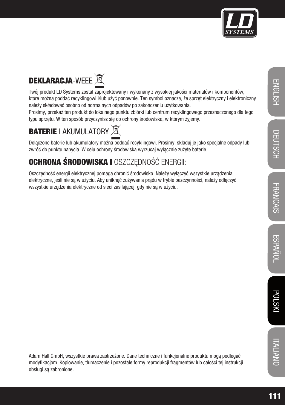 LD Systems STINGER 12 A G2 User Manual | Page 111 / 134