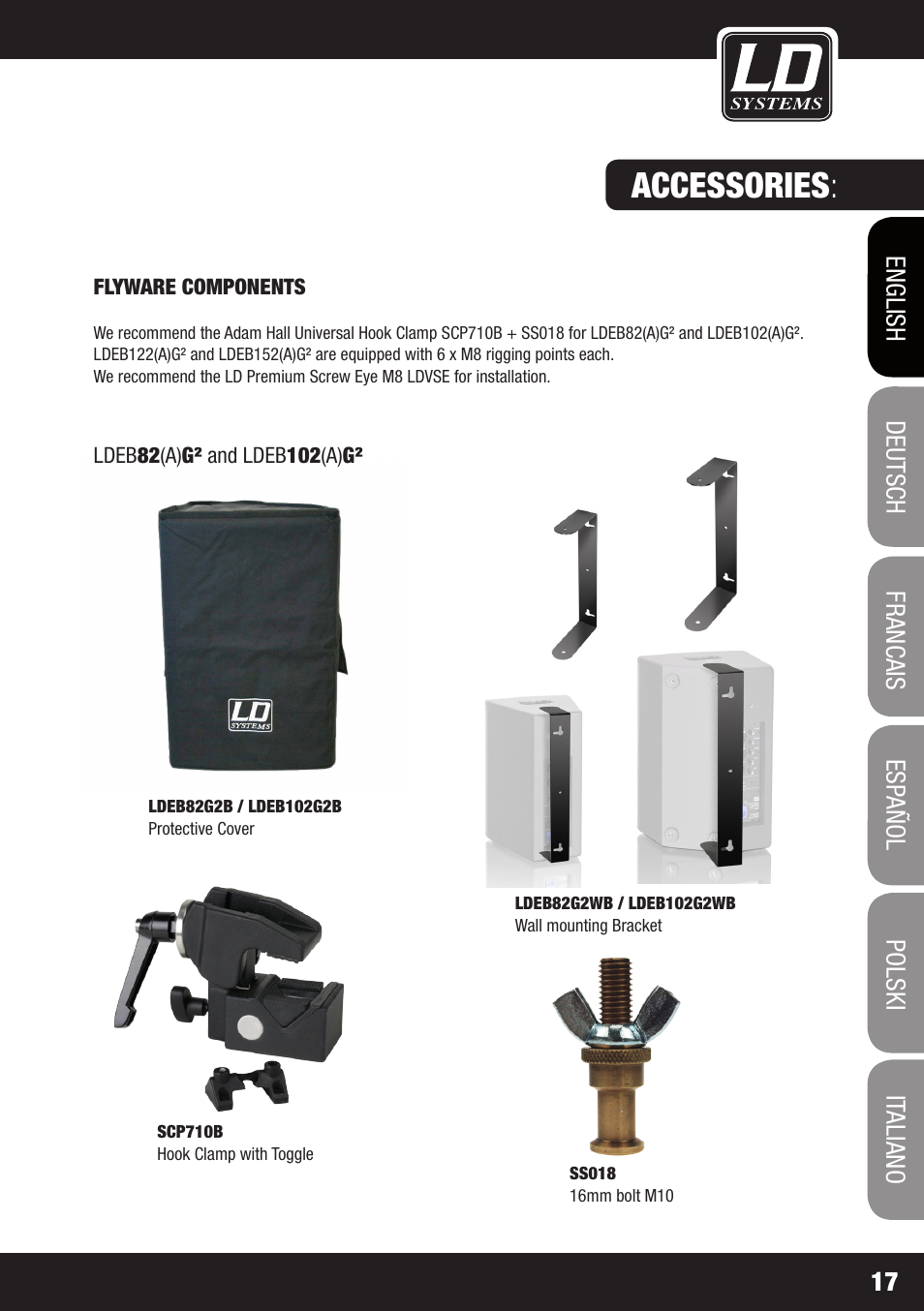 Accessories | LD Systems STINGER 12 A G2 User Manual | Page 17 / 134