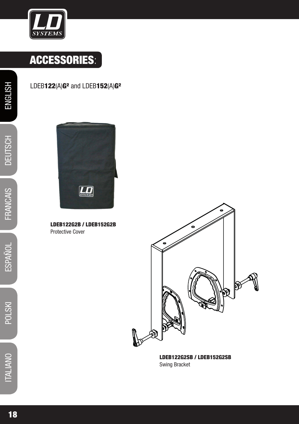 Accessories | LD Systems STINGER 12 A G2 User Manual | Page 18 / 134