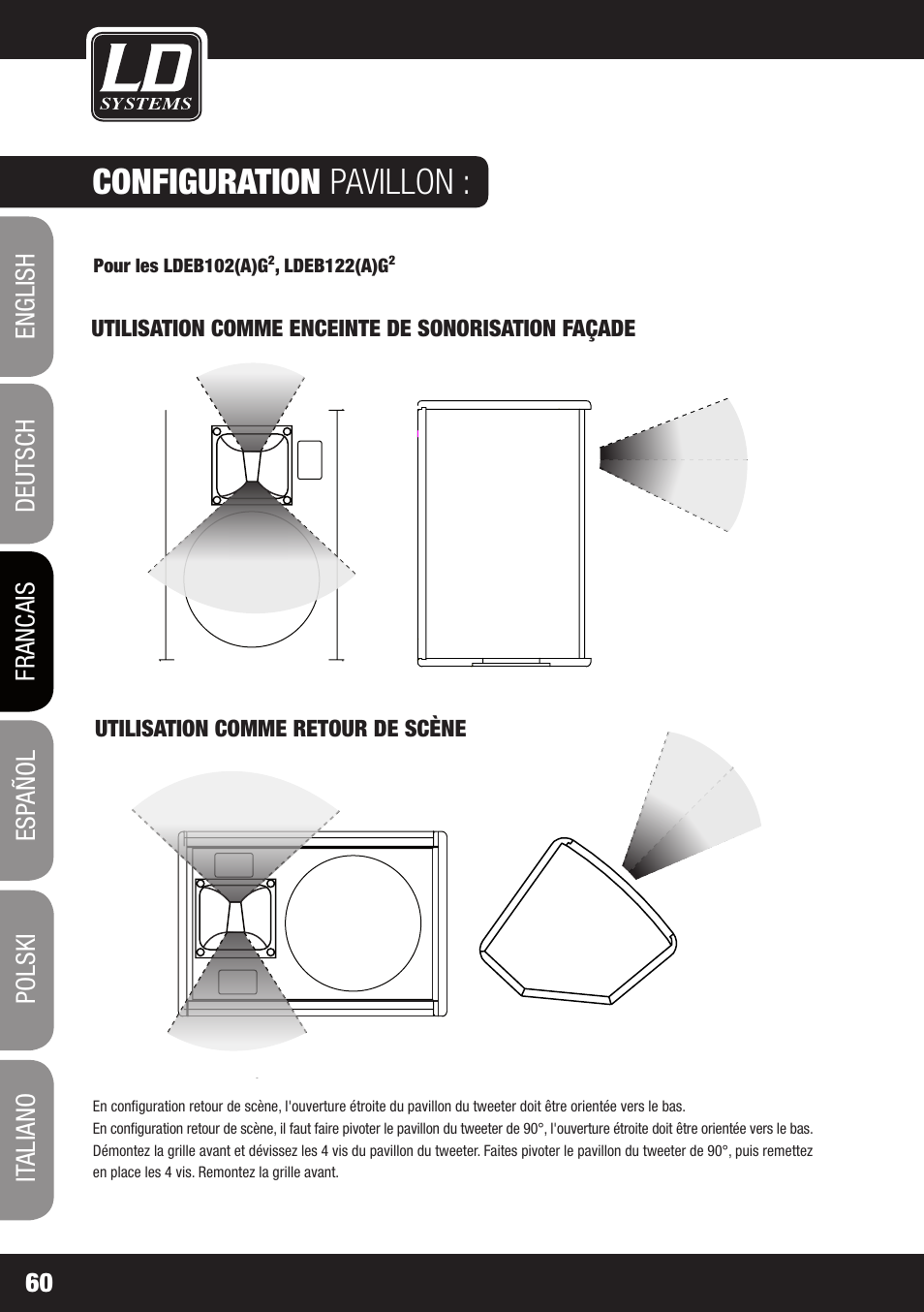 Configuration pavillon | LD Systems STINGER 12 A G2 User Manual | Page 60 / 134