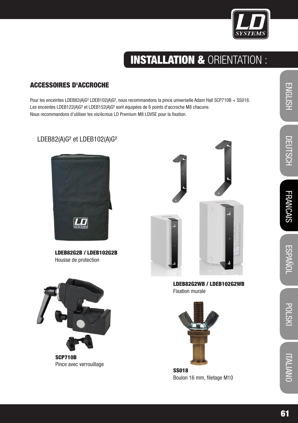 Installation & orientation | LD Systems STINGER 12 A G2 User Manual | Page 61 / 134