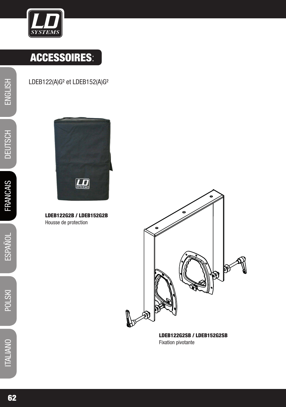 Accessoires | LD Systems STINGER 12 A G2 User Manual | Page 62 / 134