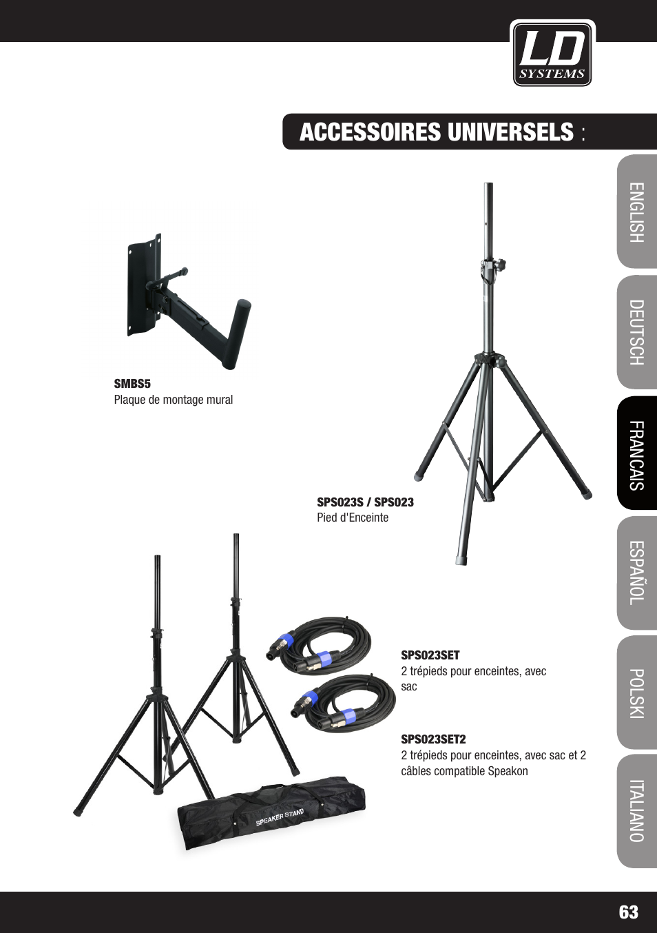 Accessoires universels | LD Systems STINGER 12 A G2 User Manual | Page 63 / 134