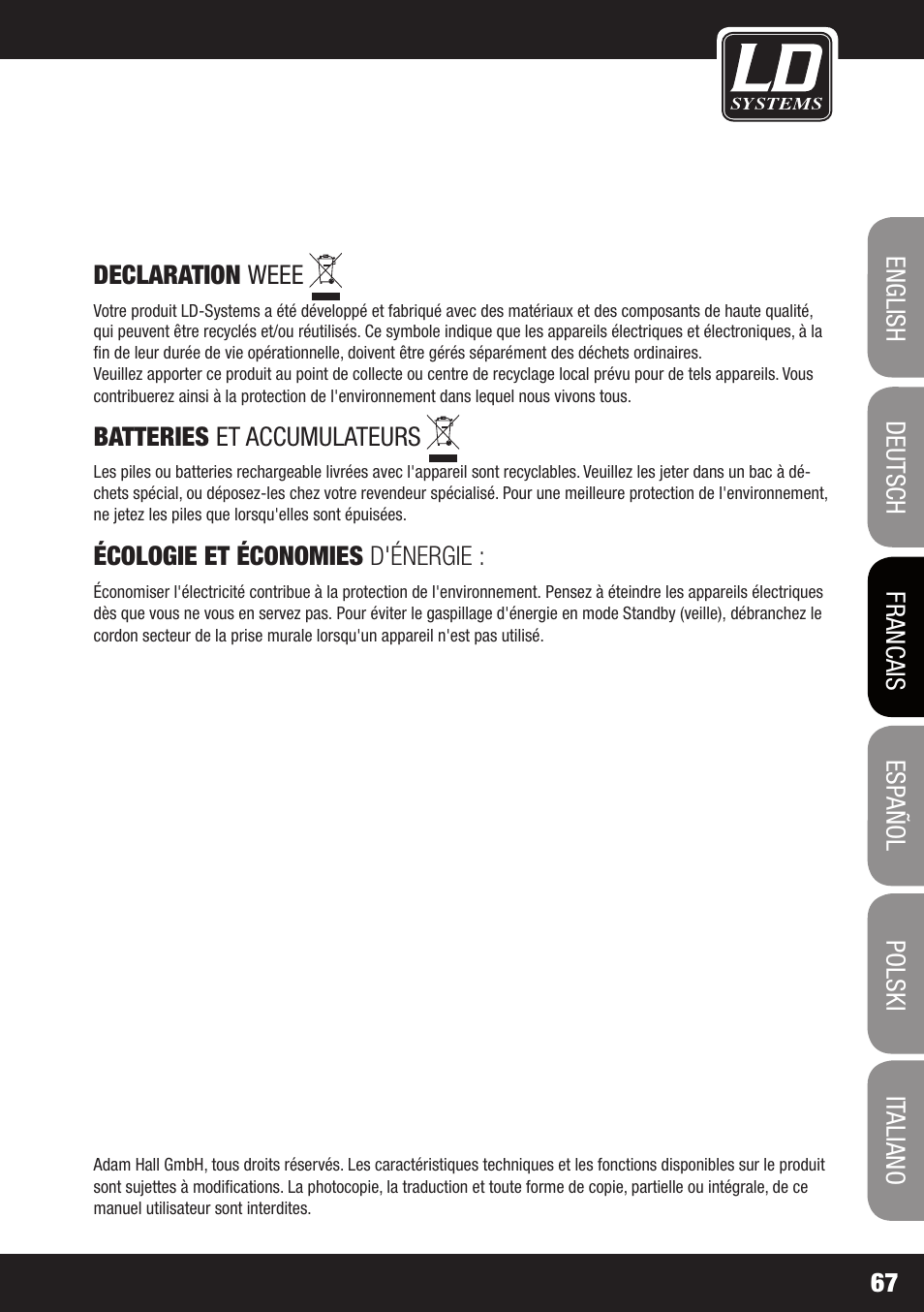 LD Systems STINGER 12 A G2 User Manual | Page 67 / 134