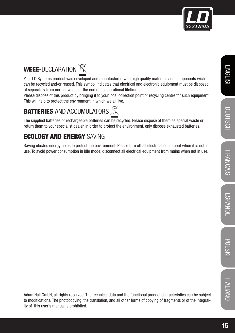 LD Systems LDMON 81AG² User Manual | Page 15 / 88