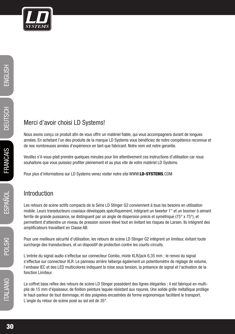 LD Systems LDMON 81AG² User Manual | Page 30 / 88