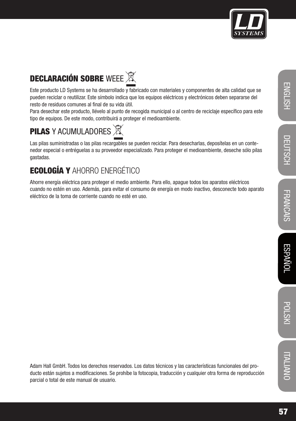 LD Systems LDMON 81AG² User Manual | Page 57 / 88