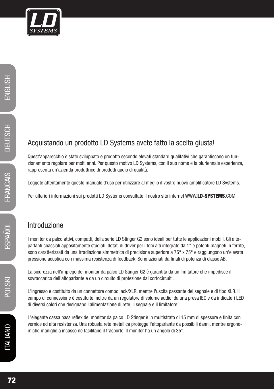 LD Systems LDMON 81AG² User Manual | Page 72 / 88