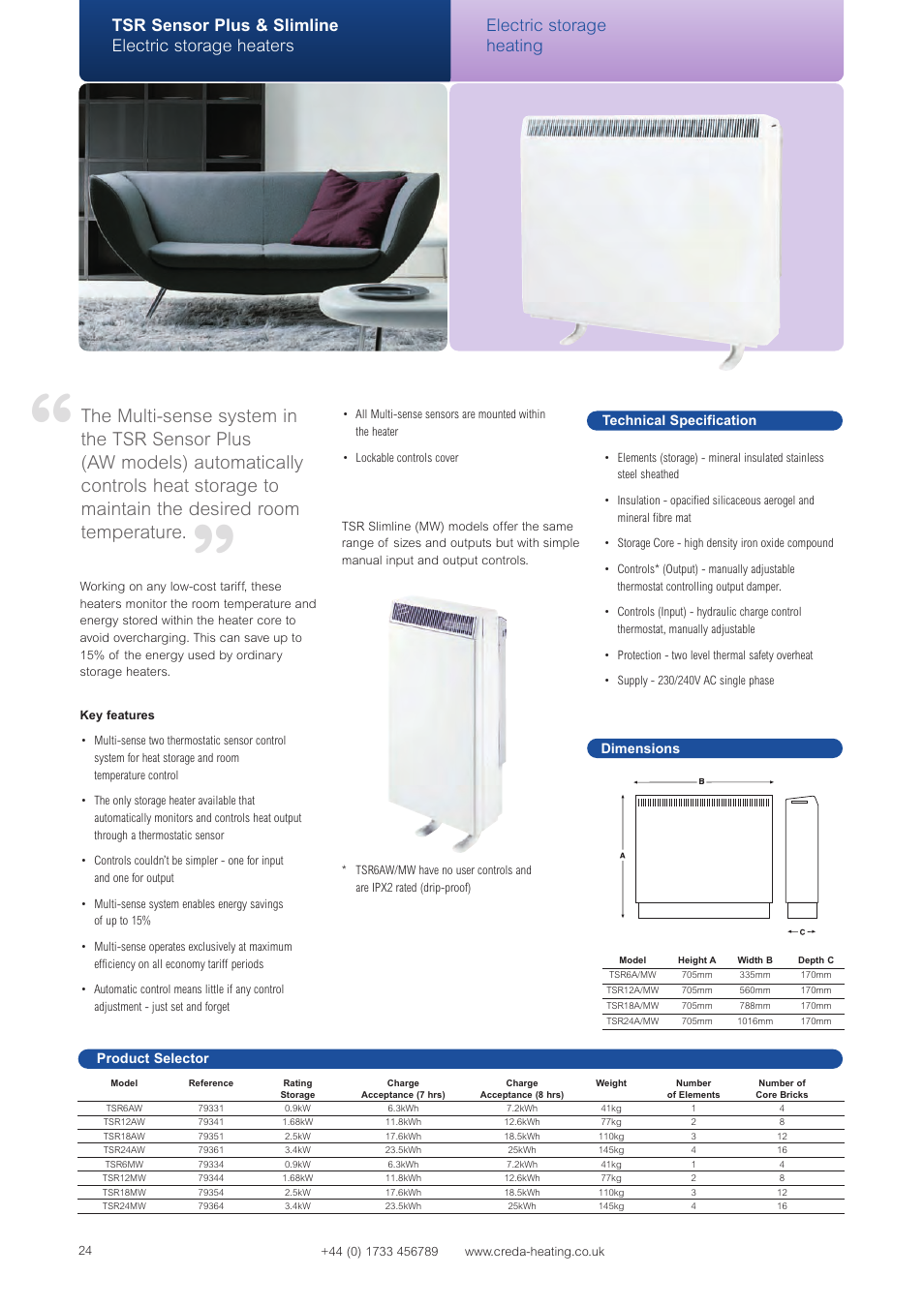 Electric storage heating | Creda Heating Solution User Manual | Page 24 / 48