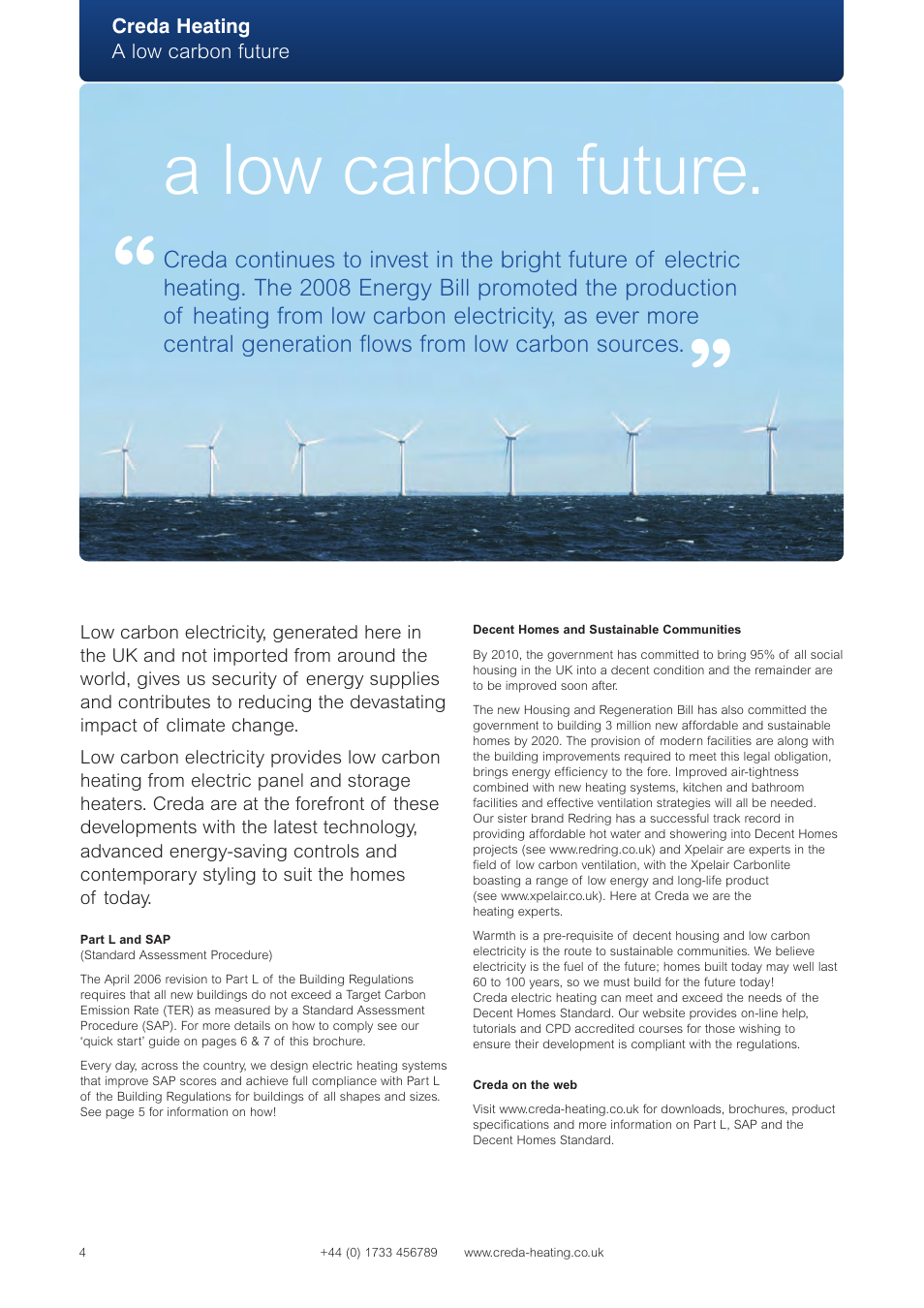 A low carbon future | Creda Heating Solution User Manual | Page 4 / 48