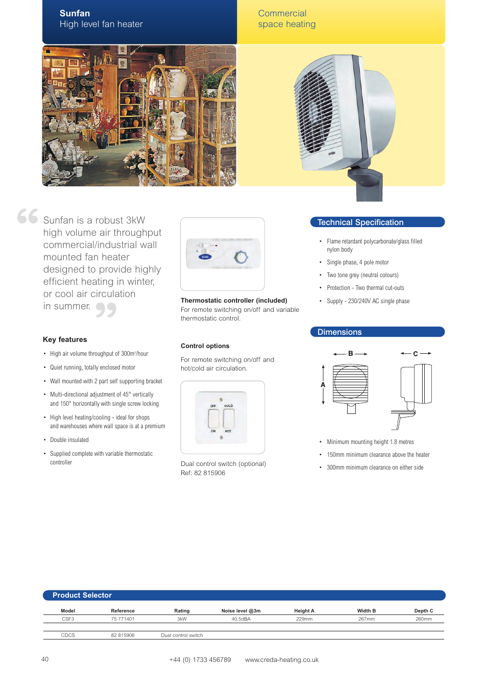 Creda Heating Solution User Manual | Page 40 / 48