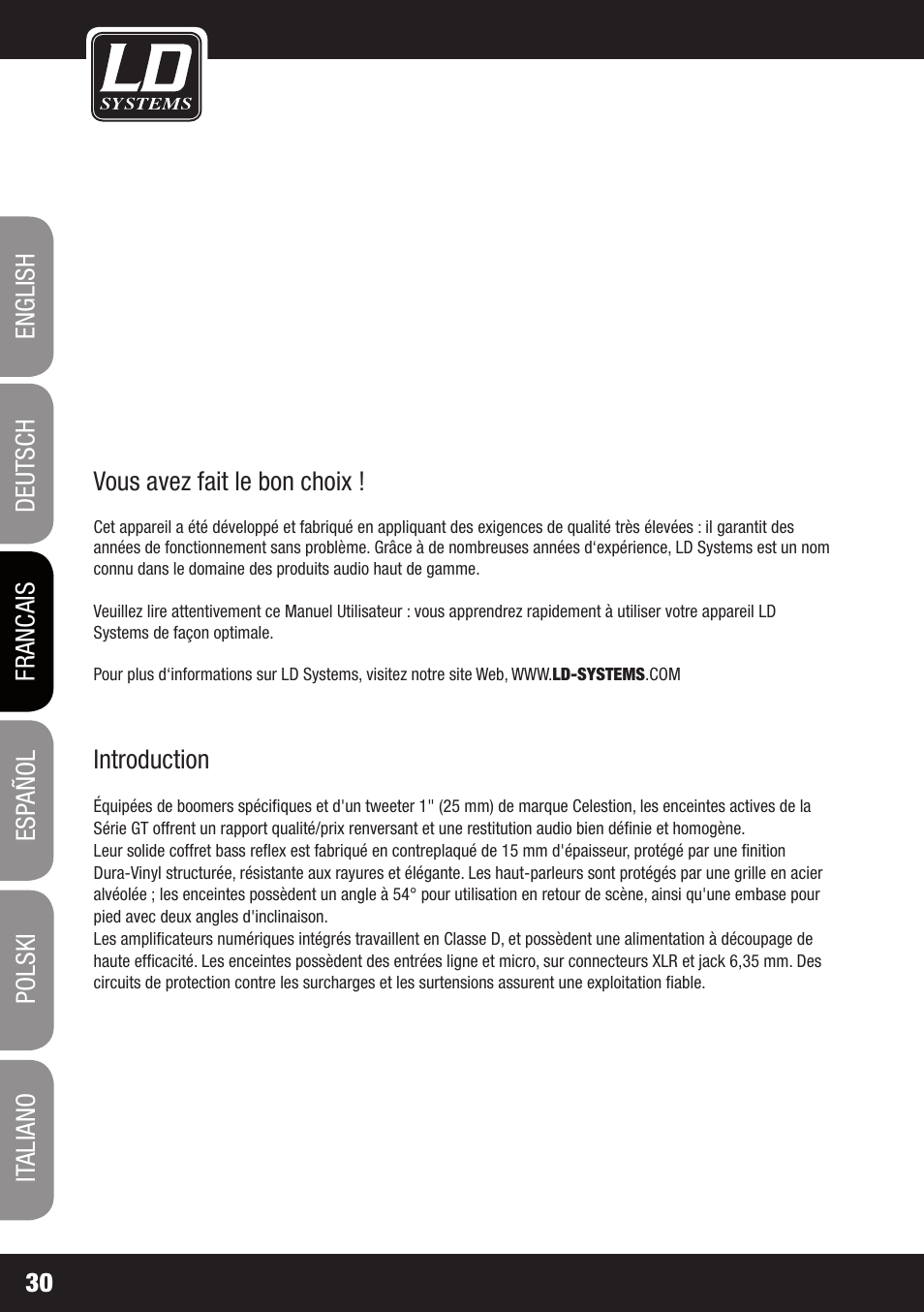 LD Systems GT 12 A User Manual | Page 30 / 88