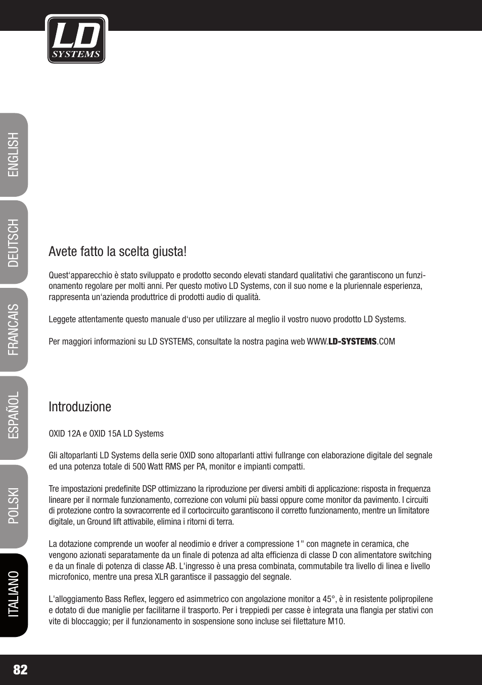 LD Systems OXID 15 A User Manual | Page 82 / 100