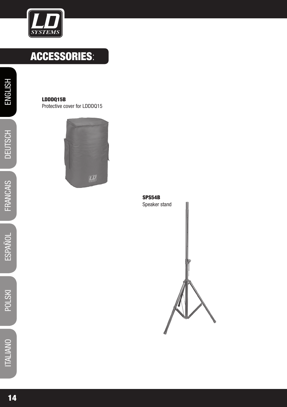 Accessories | LD Systems DDQ 15 User Manual | Page 14 / 112