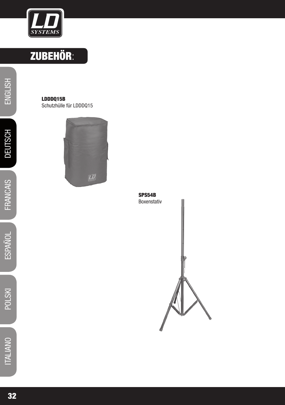 Zubehör | LD Systems DDQ 15 User Manual | Page 32 / 112