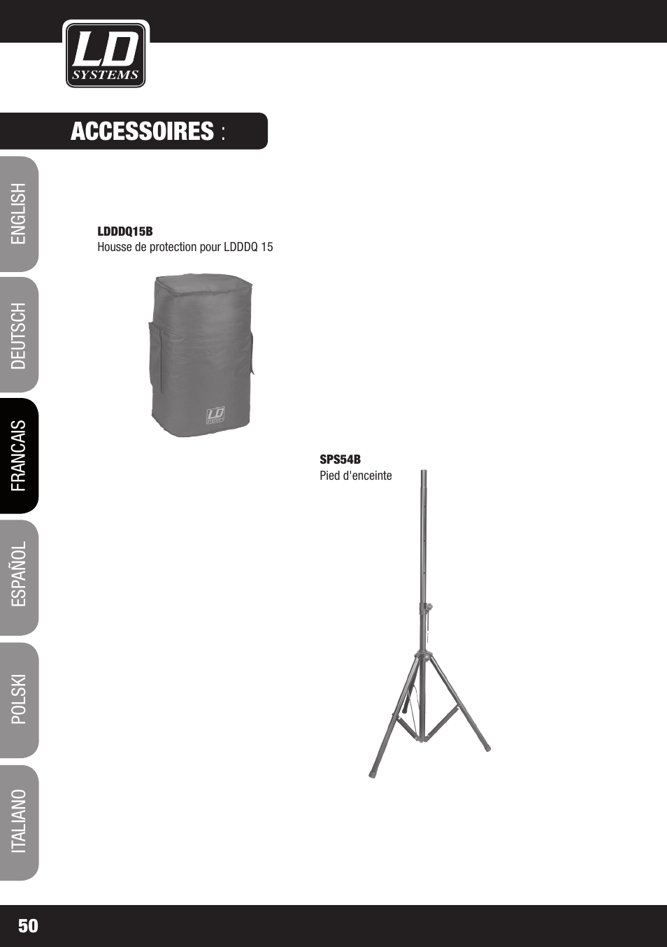 Accessoires | LD Systems DDQ 15 User Manual | Page 50 / 112