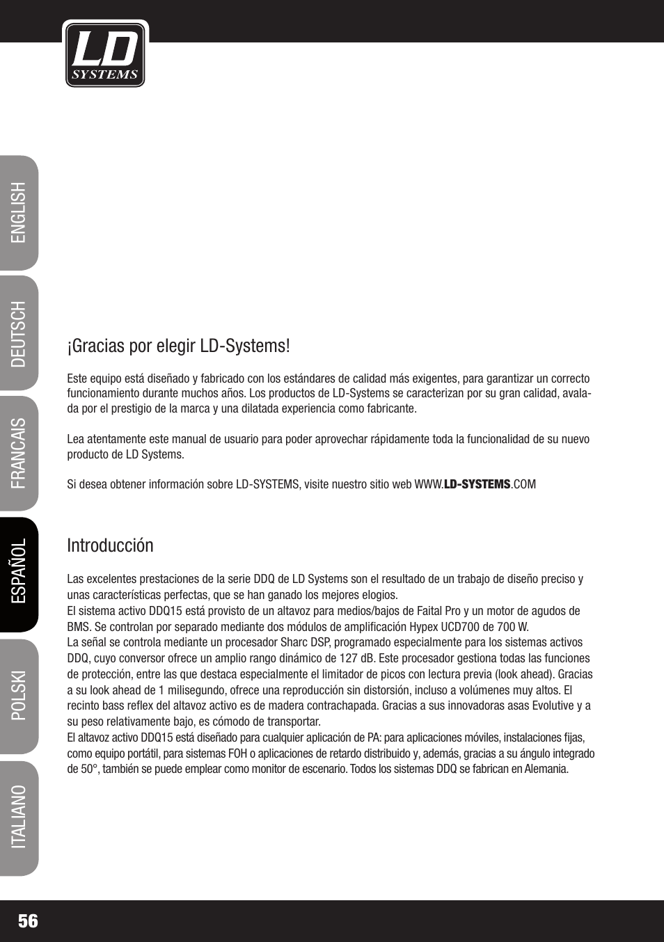 LD Systems DDQ 15 User Manual | Page 56 / 112