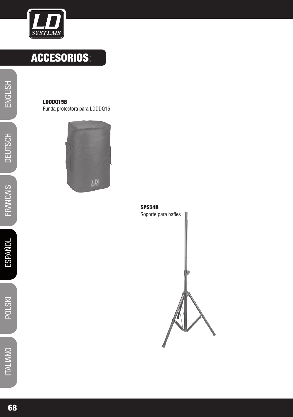 Accesorios | LD Systems DDQ 15 User Manual | Page 68 / 112