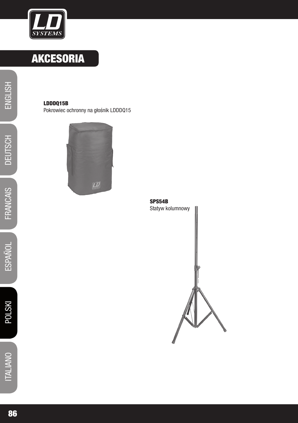 Akcesoria | LD Systems DDQ 15 User Manual | Page 86 / 112