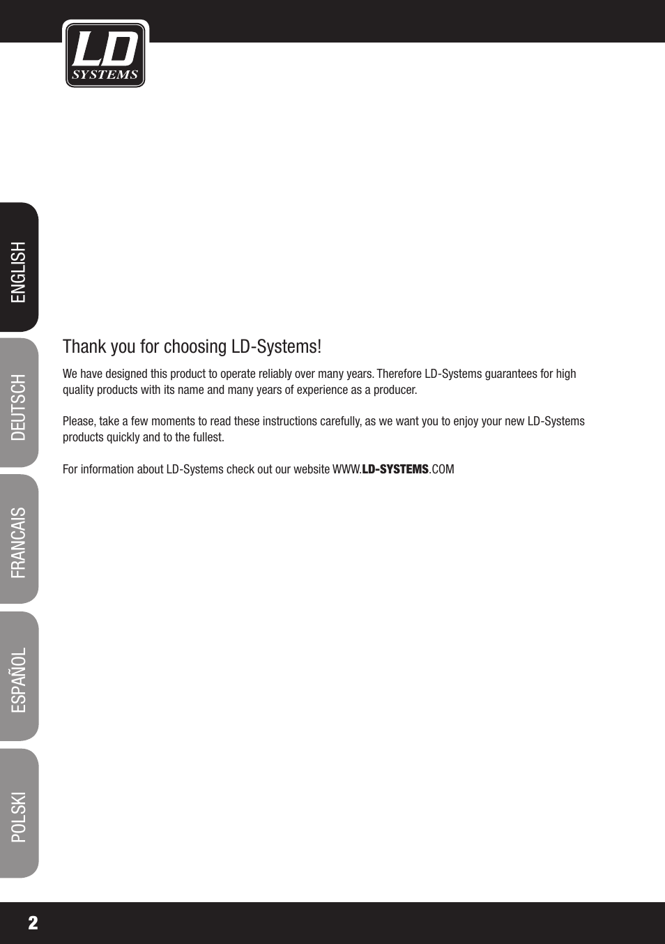 LD Systems DEEP2 4950 User Manual | Page 2 / 64