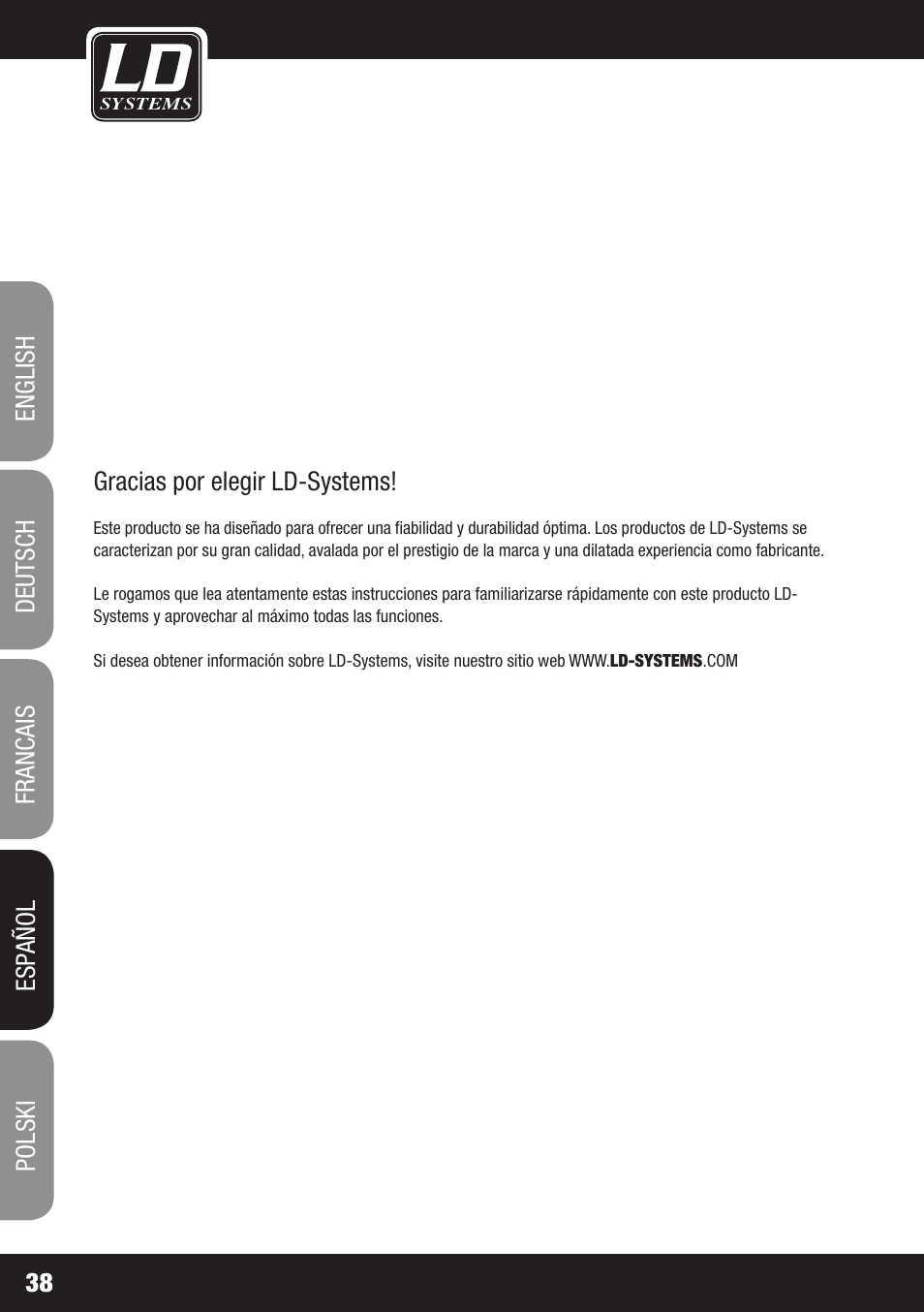 LD Systems DEEP2 4950 User Manual | Page 38 / 64