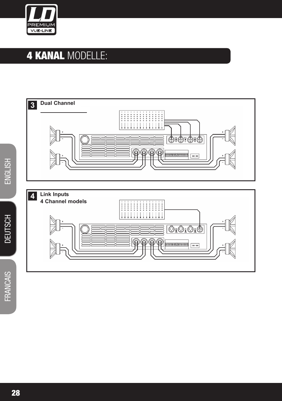 4 kanal modelle | LD Systems SP 6K User Manual | Page 28 / 56