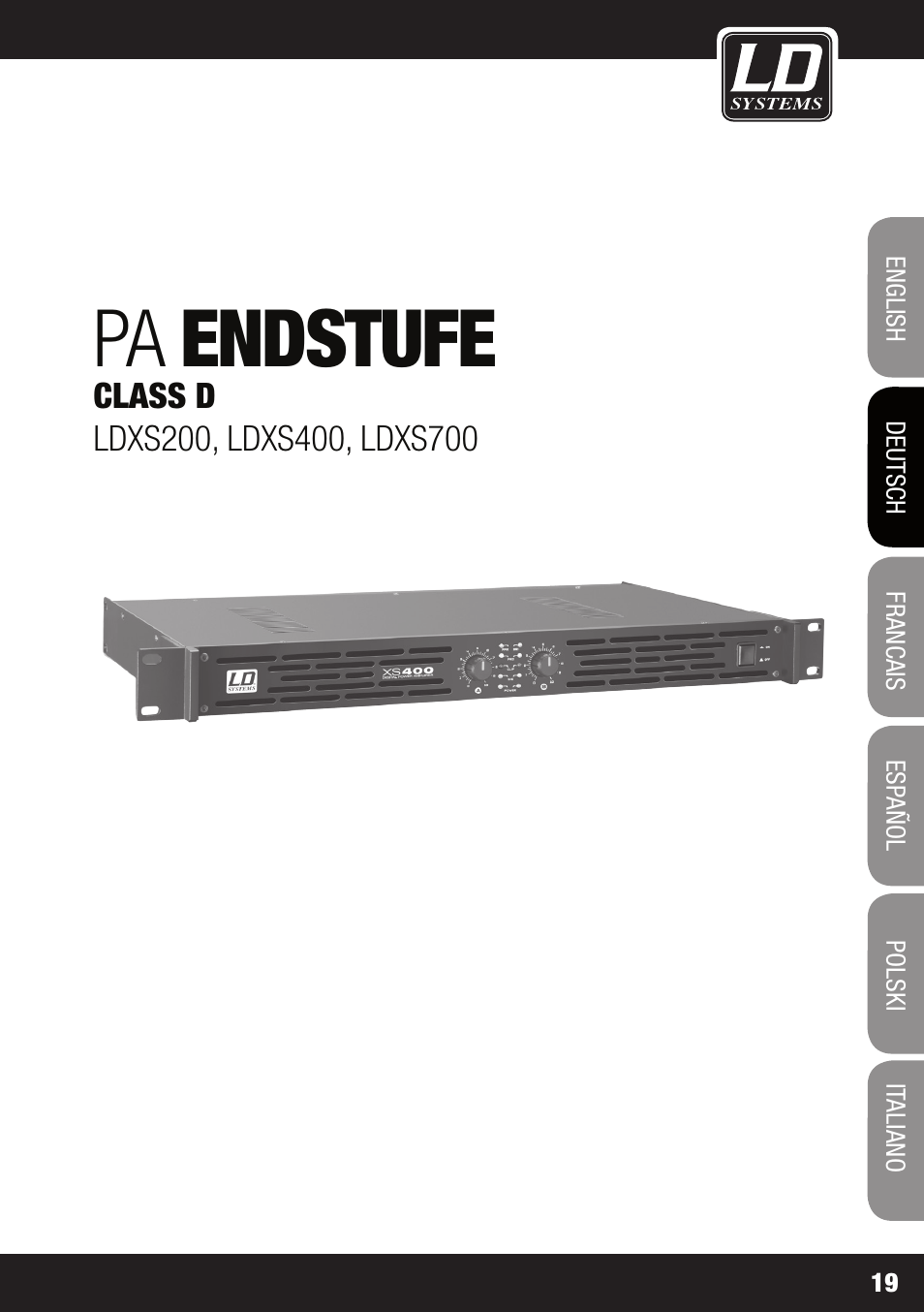 Pa endstufe | LD Systems XS 700 User Manual | Page 19 / 100