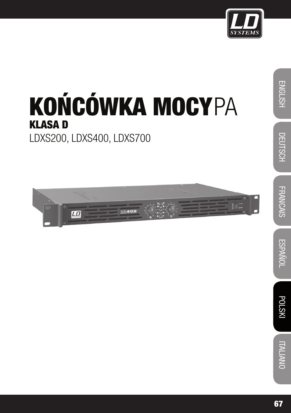 Końcówka mocy | LD Systems XS 700 User Manual | Page 67 / 100