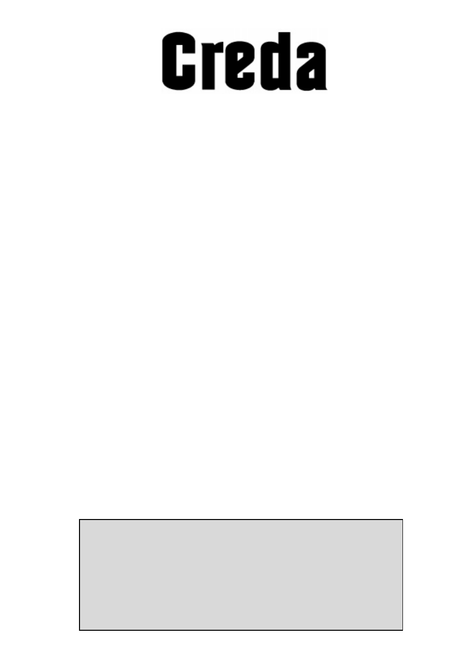 Creda IDV60 User Manual | 16 pages