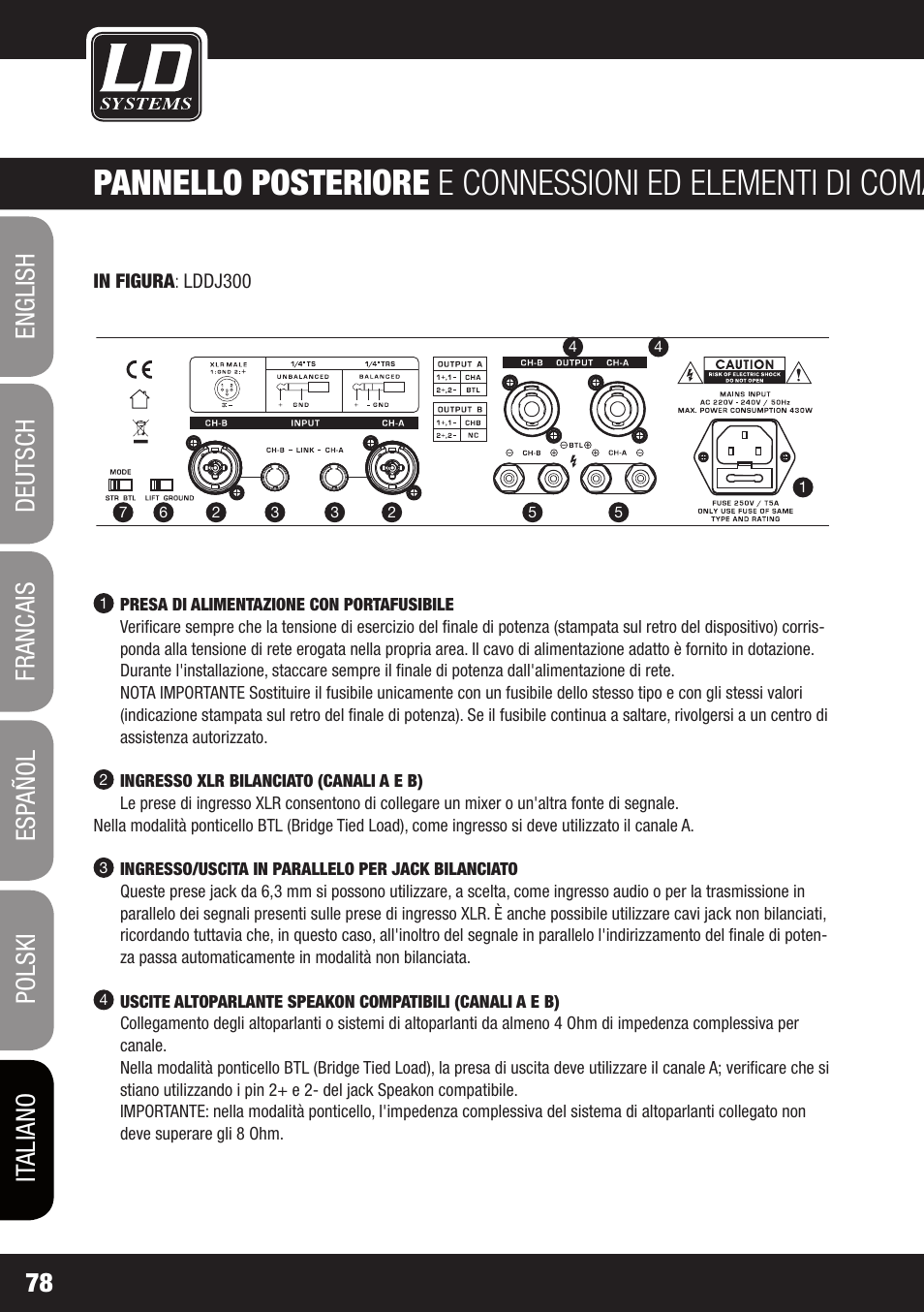 LD Systems DJ 800 User Manual | Page 78 / 86