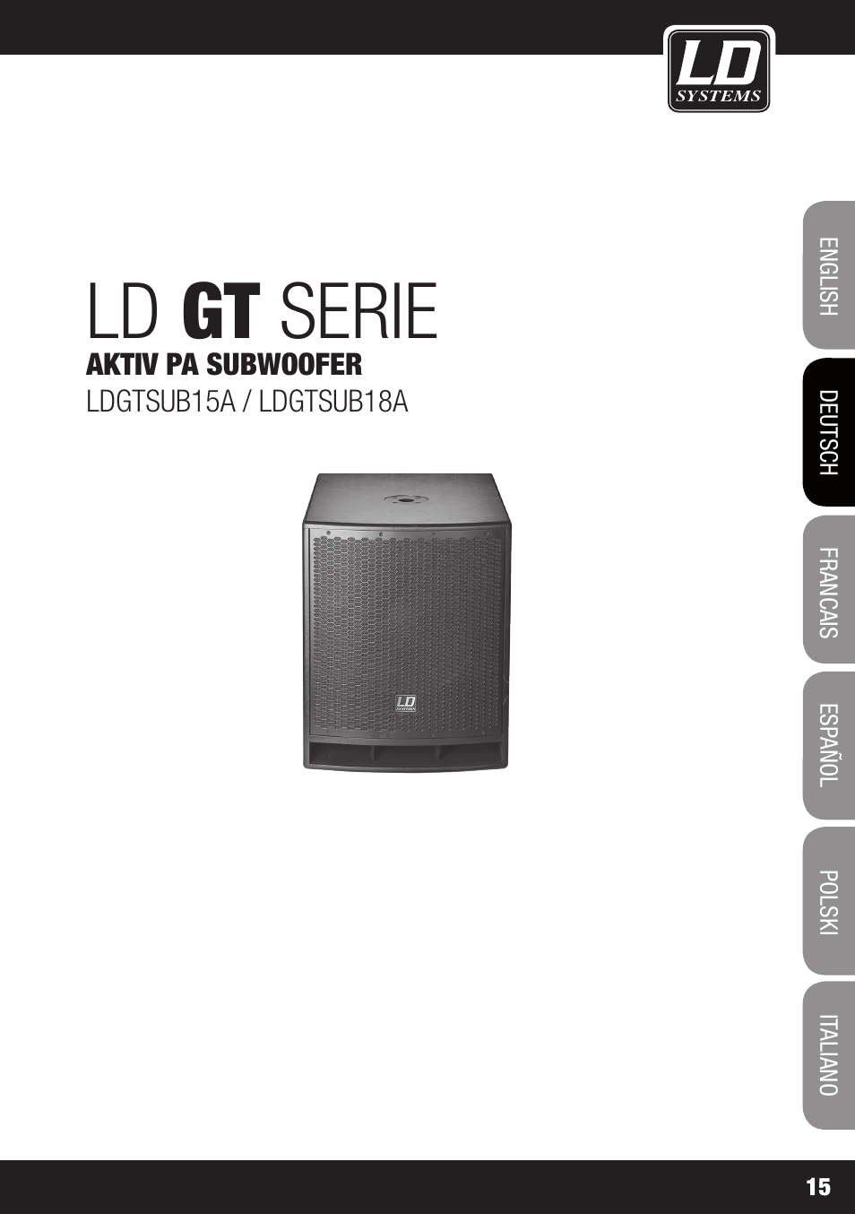 Ld gt serie | LD Systems GT SUB 15 A User Manual | Page 15 / 76