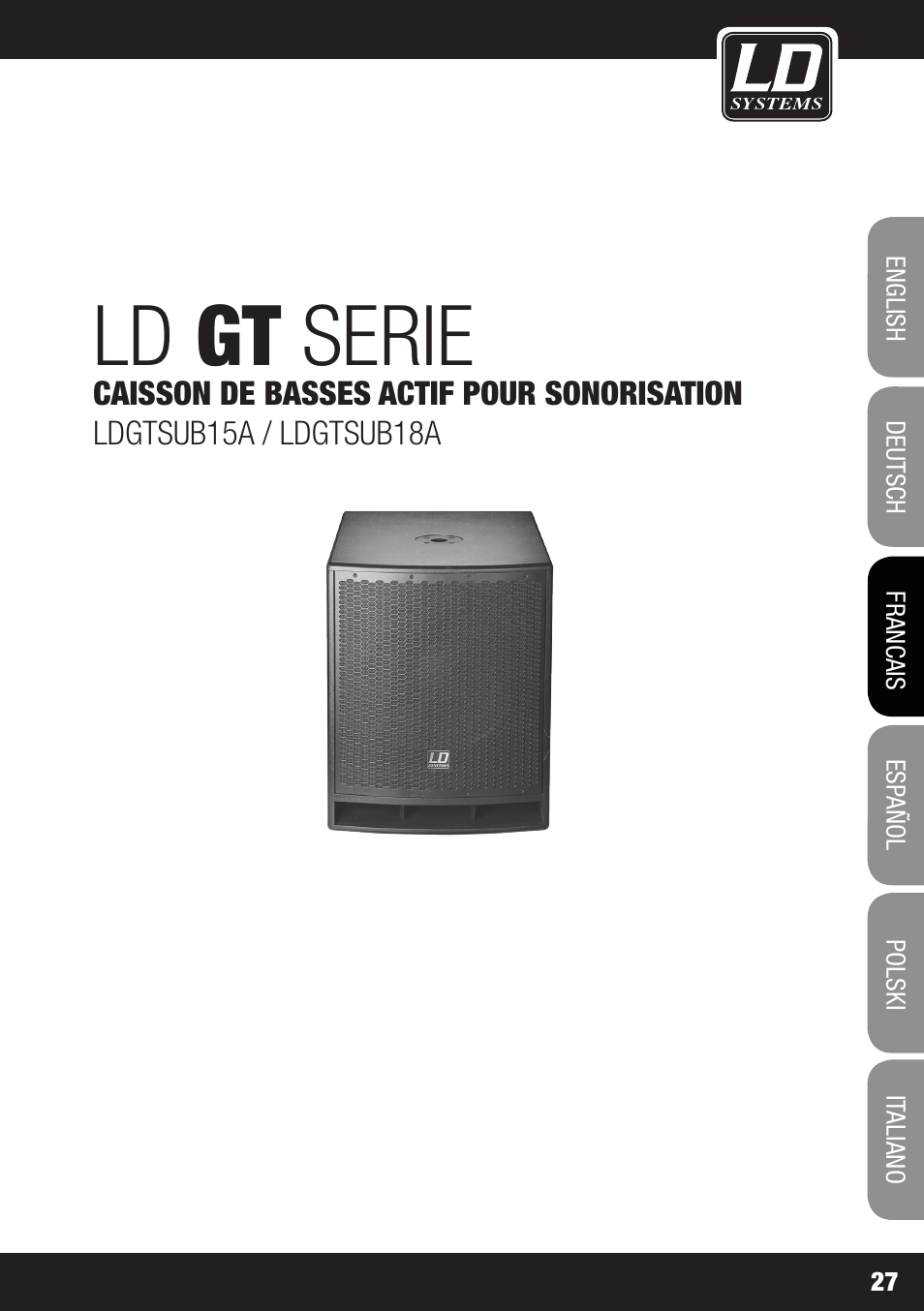 Ld gt serie | LD Systems GT SUB 15 A User Manual | Page 27 / 76